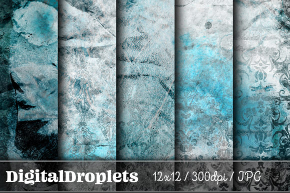 Antique Damask Prints Vol. 11.1: Gothic & Steampunk Digital Papers