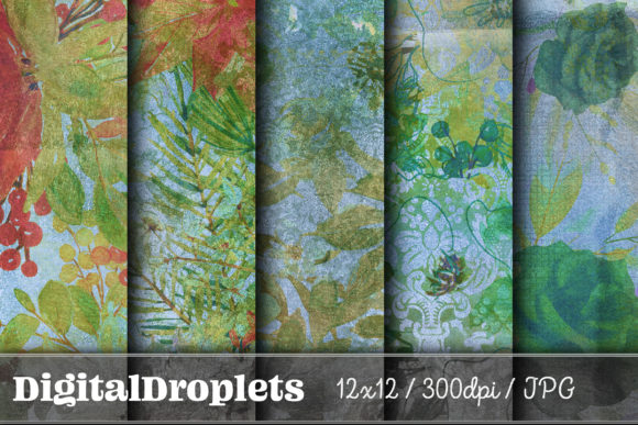 Gilded Flowers Vol. 16: Dark Floral Paper Set