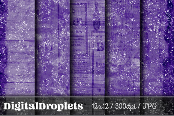 Sparkled Vintage Vol. 10: Damask & Newspaper Textures